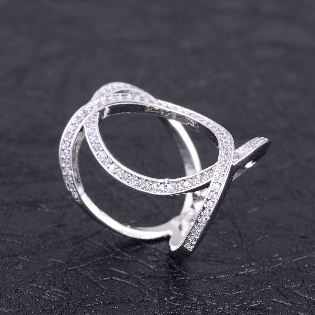 XOXO Diamond Crystal Rings In Rose Gold And Silver Tones