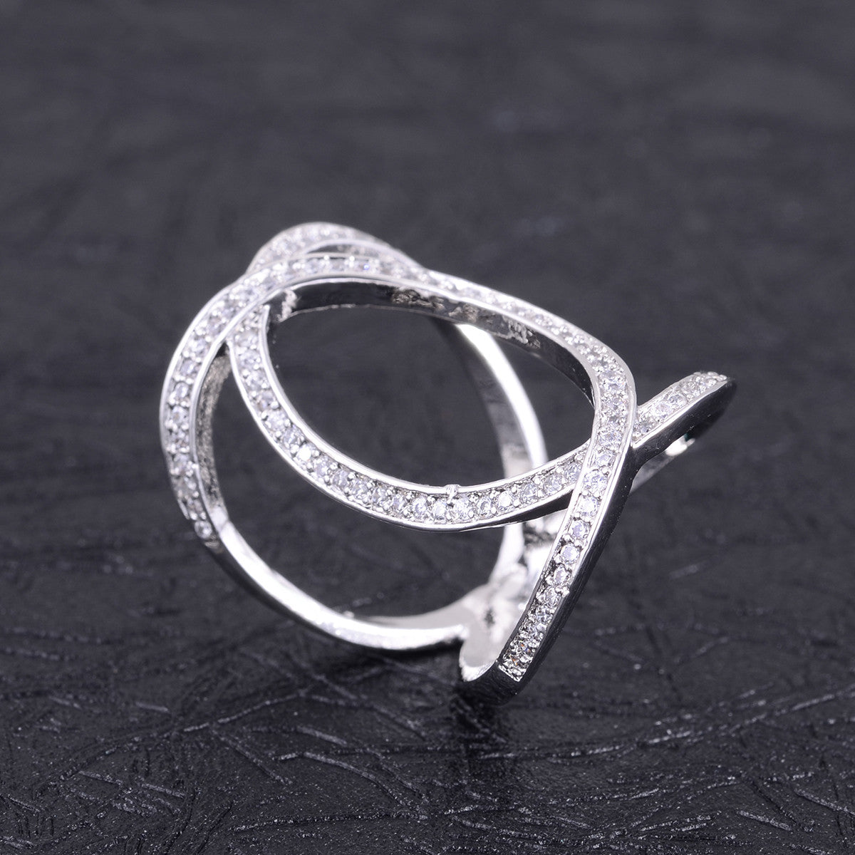 XOXO Diamond Crystal Rings In Rose Gold And Silver Tones