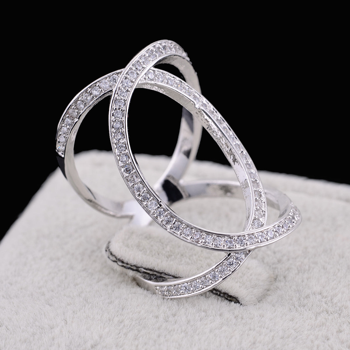XOXO Diamond Crystal Rings In Rose Gold And Silver Tones