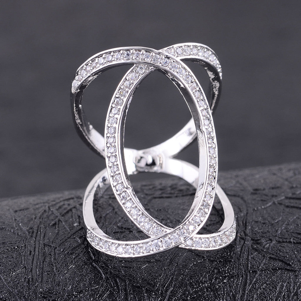 XOXO Diamond Crystal Rings In Rose Gold And Silver Tones