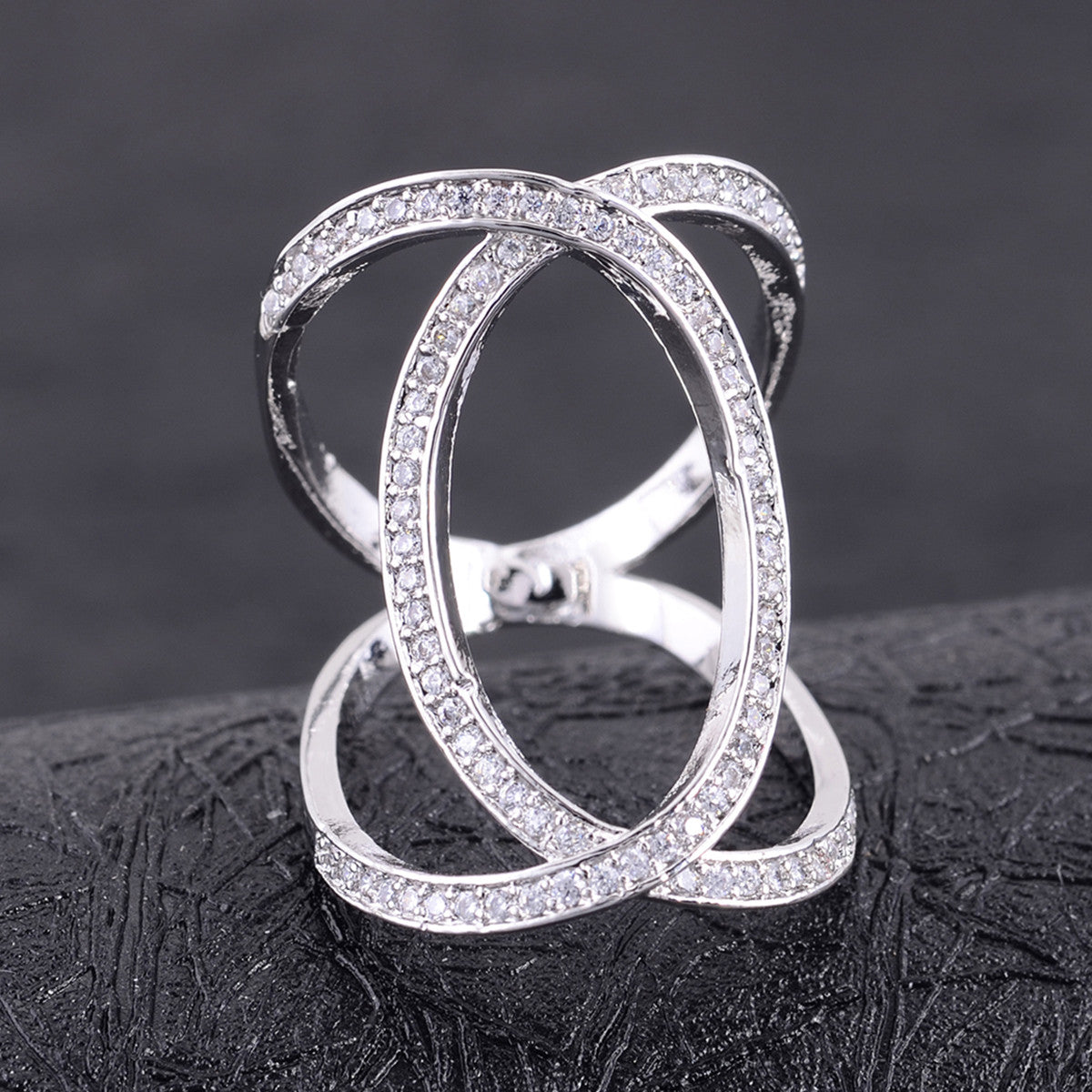 XOXO Diamond Crystal Rings In Rose Gold And Silver Tones