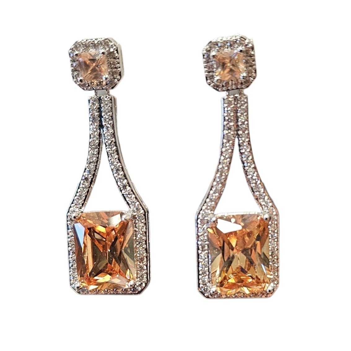 Love At First Glance Diamond Crystal Bridal Earrings